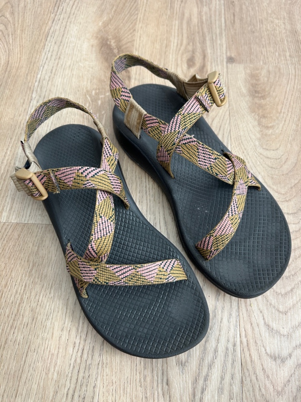 Chaco Women's Sandals Pink and Olive Strappy Outdoor Sandals